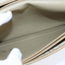 Christian Dior Chain Shoulder Bag Leather Beige Gold Auth BA7504-12