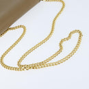 Christian Dior Chain Shoulder Bag Leather Beige Gold Auth BA7504-7