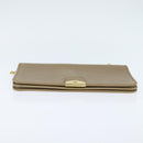 Christian Dior Chain Shoulder Bag Leather Beige Gold Auth BA7504-5