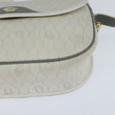 Christian Dior Honeycomb Canvas Schoudertas PVC Witgoud Auth BA7505-14