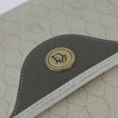 Christian Dior Honeycomb Canvas Schoudertas PVC Witgoud Auth BA7505-17