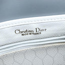 Christian Dior Honeycomb Canvas Schoudertas PVC Witgoud Auth BA7505-11