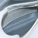 Christian Dior Honeycomb Canvas Shoulder Bag PVC White gold Auth BA7505-17