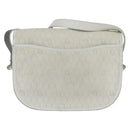 Christian Dior Honeycomb Canvas Schoudertas PVC Witgoud Auth BA7505-2
