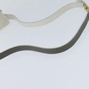 Christian Dior Honeycomb Canvas Schoudertas PVC Witgoud Auth BA7505-7