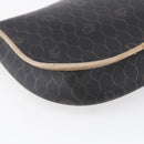 Christian Dior Honeycomb Canvas Shoulder Bag PVC Black gold Auth BA7506-16