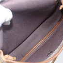 Christian Dior Honeycomb Canvas Shoulder Bag PVC Beige gold Auth BA7507-11