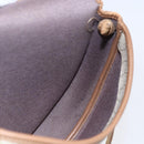 Christian Dior Honeycomb Canvas Shoulder Bag PVC Beige gold Auth BA7507-19