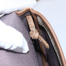 Christian Dior Honeycomb Canvas Shoulder Bag PVC Beige gold Auth BA7507-12