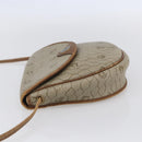 Christian Dior Honeycomb Canvas Shoulder Bag PVC Beige gold Auth BA7507-3