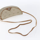 Christian Dior Honeycomb Canvas Shoulder Bag PVC Beige gold Auth BA7507-7