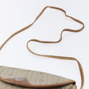 Christian Dior Honeycomb Canvas Shoulder Bag PVC Beige gold Auth BA7507-8