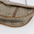 Christian Dior Honeycomb Canvas Shoulder Bag PVC Beige gold Auth BA7508-10