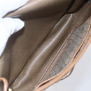 Christian Dior Honeycomb Canvas Shoulder Bag PVC Beige gold Auth BA7508-16