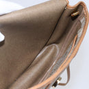 Christian Dior Honeycomb Canvas Shoulder Bag PVC Beige gold Auth BA7508-17