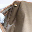 Christian Dior Honeycomb Canvas Shoulder Bag PVC Beige gold Auth BA7508-18