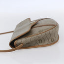 Christian Dior Honeycomb Canvas Shoulder Bag PVC Beige gold Auth BA7508-4