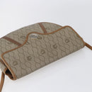 Christian Dior Honeycomb Canvas Shoulder Bag PVC Beige gold Auth BA7508-6
