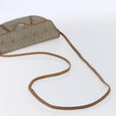 Christian Dior Honeycomb Canvas Shoulder Bag PVC Beige gold Auth BA7508-7