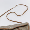 Christian Dior Honeycomb Canvas Shoulder Bag PVC Beige gold Auth BA7508-8