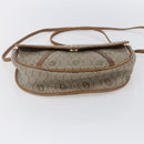Christian Dior Honeycomb Canvas Shoulder Bag PVC Beige gold Auth BA7508-9