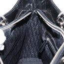 Christian Dior Canage Hand Bag Enamel 2way Black Silver Auth BA7509-23