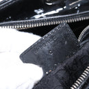 Christian Dior Canage Hand Bag Enamel 2way Black Silver Auth BA7509-12