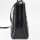Christian Dior Canage Hand Bag Enamel 2way Black Silver Auth BA7509-3