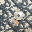 Christian Dior Trotter Canvas Clutch Bag Navy Gold Auth BA7510-9