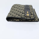 Christian Dior Trotter Canvas Clutch Bag Navy Gold Auth BA7510-3