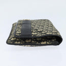 Christian Dior Trotter Canvas Clutch Bag Navy Gold Auth BA7510-4