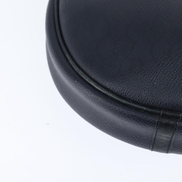 Christian Dior Honeycomb Canvas Shoulder Bag PVC Navy gold Auth BA7511