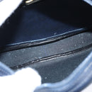 Christian Dior Honeycomb Canvas Shoulder Bag PVC Navy gold Auth BA7511-16