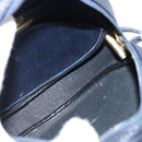 Christian Dior Honeycomb Canvas Shoulder Bag PVC Navy gold Auth BA7511-17