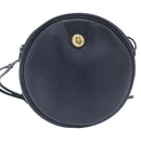 Christian Dior Honeycomb Canvas Shoulder Bag PVC Navy gold Auth BA7511-2