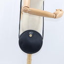 Christian Dior Honeycomb Canvas Shoulder Bag PVC Navy gold Auth BA7511-20