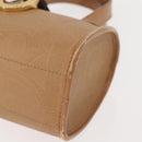 Christian Dior Hand Bag Leather Beige Gold Auth BA7513-11