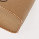 Christian Dior Hand Bag Leather Beige Gold Auth BA7513-12