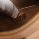 Christian Dior Hand Bag Leather Beige Gold Auth BA7513-16