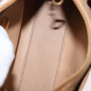 Christian Dior Hand Bag Leather Beige Gold Auth BA7513-17