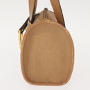 Christian Dior Hand Bag Leather Beige Gold Auth BA7513-4