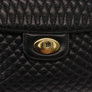 BALLY Chain Shoulder Bag Leather Black Gold Auth BA7514-14