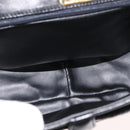 BALLY Chain Shoulder Bag Leather Black Gold Auth BA7514-17