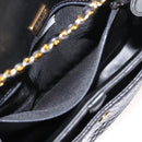 BALLY Chain Shoulder Bag Leather Black Gold Auth BA7514-22