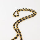 BALLY Chain Shoulder Bag Leather Black Gold Auth BA7514-8