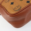 MCM Logogram Vicetos Shoulder Bag PVC Leather Brown Gold Auth BA7515-14