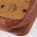 MCM Logogram Vicetos Shoulder Bag PVC Leather Brown Gold Auth BA7515-16