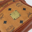 MCM Logogram Vicetos Shoulder Bag PVC Leather Brown Gold Auth BA7515-12