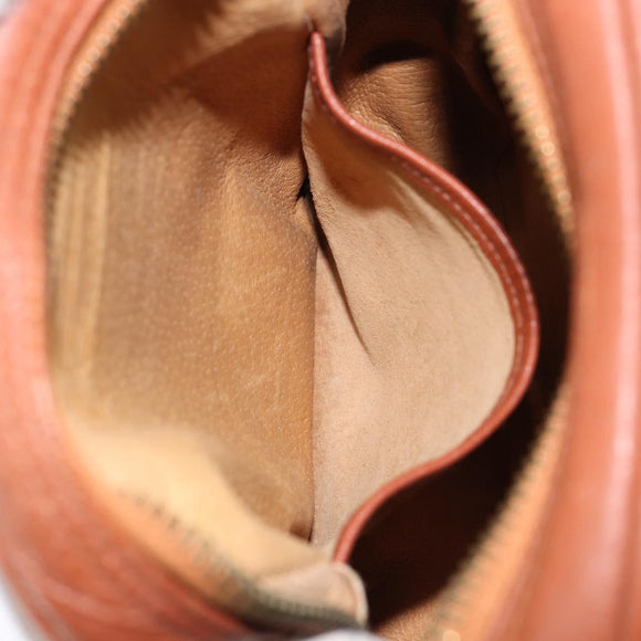 MCM Logogram Vicetos Shoulder Bag PVC Leather Brown Gold Auth BA7515