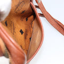 MCM Logogram Vicetos Shoulder Bag PVC Leather Brown Gold Auth BA7515-21